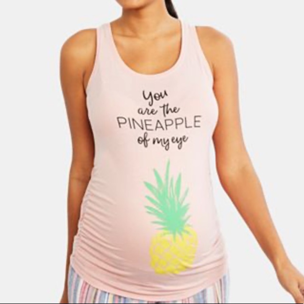Motherhood maternity pineapple tank top XL
